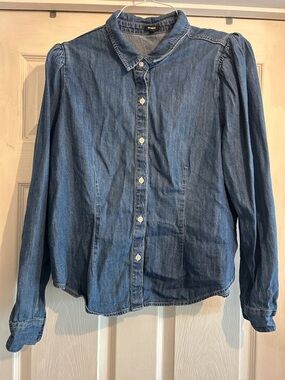 Express Dark Blue Denim Shirt